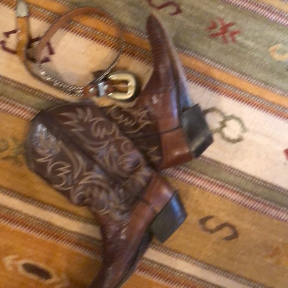 Hand made snake, leather embroidered Dan Post - Picture 2 of 3